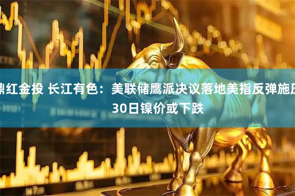 鼎红金投 长江有色：美联储鹰派决议落地美指反弹施压      30日镍价或下跌